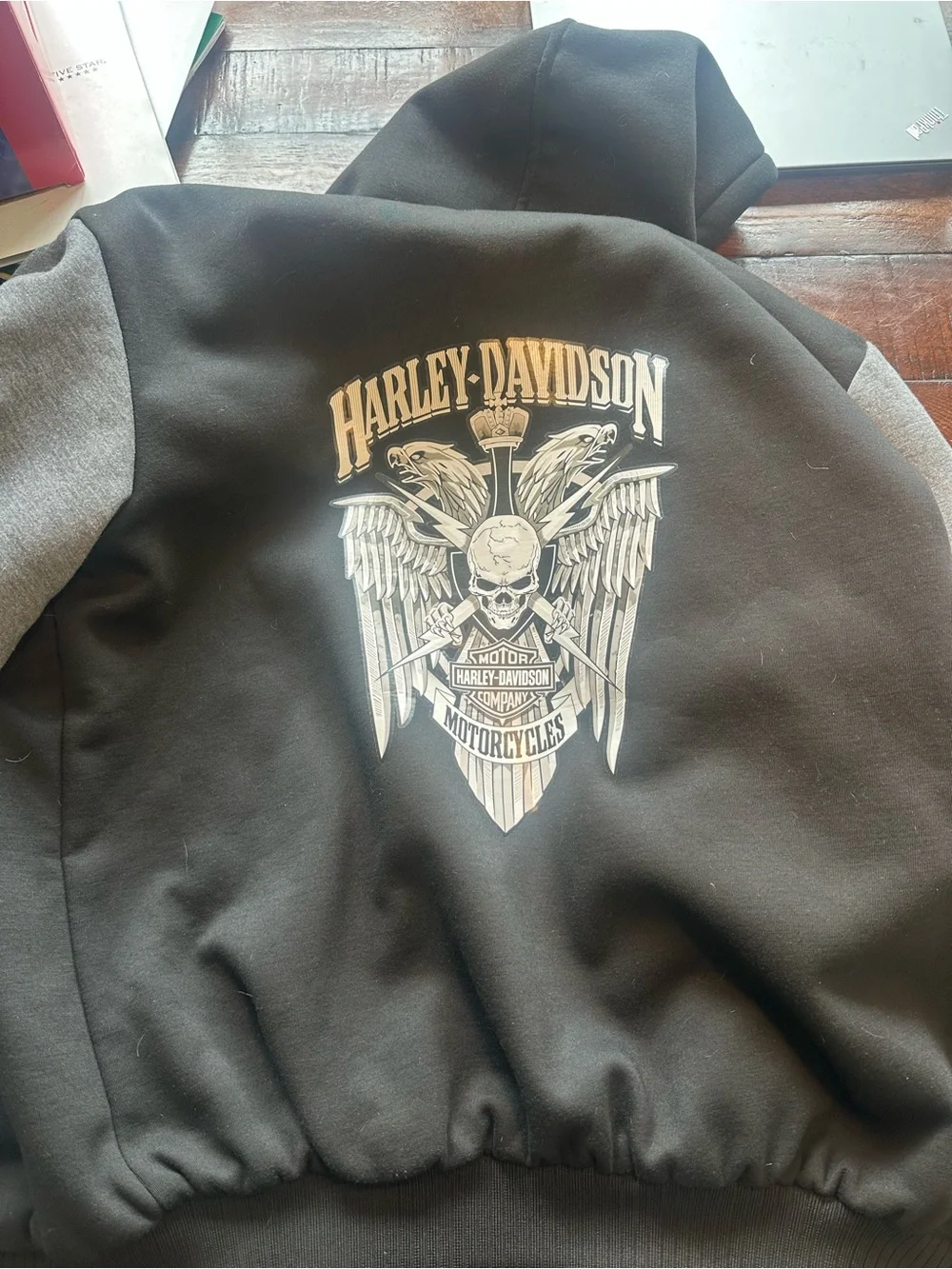Harley-Davidson Black & Gray Sherpa-Lined Performance Hoodie Jacket